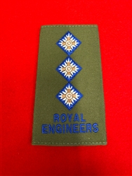 High Quality Officers Royal Engineers Captain Olive Green combat Rank Slide