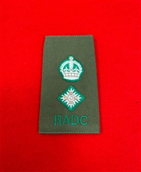 Quality Royal Army Dental Corps RADC King's Crown Lieutenant Colonel Olive Combat Rank Slide