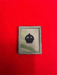 UBAC'S King's Crown Major MTP Hook and Loop Backing Combat Rank Patch.