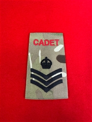 High Quality Cadet Force King's Crown Staff Sergeant  ST SGT Multicam Combat Rank Slide