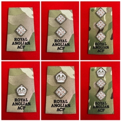 ACF Royal Anglian Officers MTP Combat Rank Slides