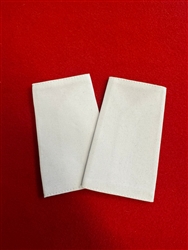 High Quality Pair of Plain White Combat Rank Slides.