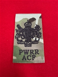 Princess of Wales's Royal Regiment King's Crown ACF WO1 MTP Combat Rank Slide