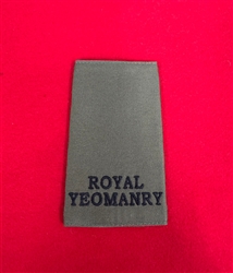 Royal Yeomanry Private Olive Green Combat Rank Slide