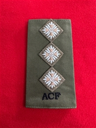 Royal Anglian Captain ACF Army Cadet Force Olive Green Combat Rank Slide
