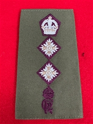 Royal Veterinary Corps Full Colonel King Charles Cypher Royal Appointment Olive Combat Rank Slide