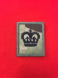 Velcroed WO2 MTP UBACS Combat Rank Patch Multicam Warrent Officer Class 2 UBACS Badge Black