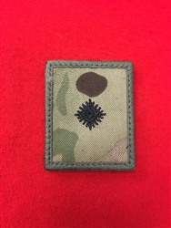 2nd LT UBACS MTP Rank Patch Black 2nd Lieutenant Multicam Combat Rank Patch