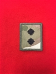 Velcroed LT UBACS MTP Rank Patch Black Lieutenant Multicam Helmet Combat Rank Patch