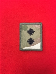 Velcroed LT UBACS MTP Rank Patch Black Lieutenant Multicam Helmet Combat Rank Patch