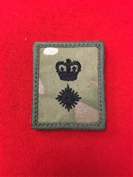 Velcroed LT/COL UBACS MTP Rank Patch Black Multicam Helmet Combat Rank Patch