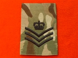 Black S/SGT Multicam Combat Rank Slides ( MTP Sergeant Rank Slides )