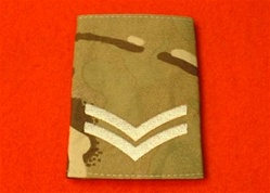 Multicam CPL Combat Rank Slide ( Corporal Multi Terrain Pattern Rank Slides ) Ivory Coloured Rank