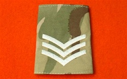 Multicam SGT Combat Rank Slide ( Sergeant Multi Terrain Pattern Rank Slides ) Ivory Coloured Rank