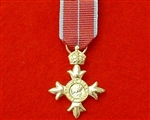OBE Miniature Medal ( With Military Style Ribbon )