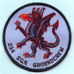 RAF 234 SQN Groundcrew (Round) insignia Badge