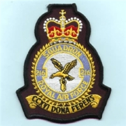 RAF 216 SQN Crest Badge ( 216 Squadron Crest Badge )