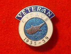 Enamel Cyprus 1955-59 Veterans Lapel Pin Badge