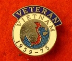 Enamel Vietnam 1959-75 Veterans Lapel Pin Badge