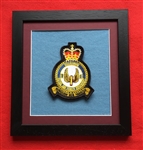 2 SQN RAF Regiment Official Crest in Black Wood Frame
