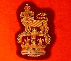 Staff Officers Beret Badge Gold on Maroon