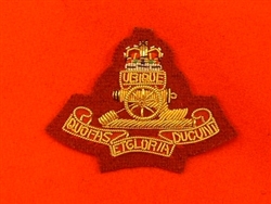 Maroon Royal Artillery Airborne PARA Officers Beret Badge ( Hand Embroidered Beret Badge )