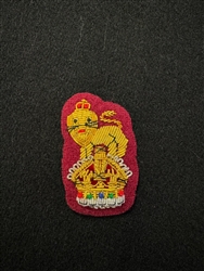 Brigadier Colonel General Staff Officers King's Crown Cherry Bullion Wire Beret Badge