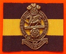 Officer Beret Badge Princess of Wales Royal Regimen Beret Flash