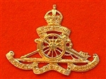 West Riding Artillery Kings Crown Metal cap badge.