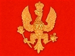 Quality King`s Royal Hussars Gilt Metal Beret Badge ( KRH Badge )