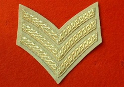 Mess Dress Sergeants Chevrons ( SGT Stripes Gold on Primrose Yellow )