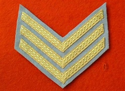 Mess Dress Sergeants Chevrons ( SGT Stripes Gold on Grey )