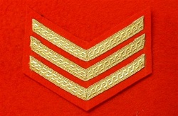 Mess Dress Sergeants Chevrons Gold on Red)