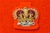 Army Staff & Colour Sergeant Mess Dress Crown Red ( S/SGT C/SGT Red mess Dress Badge Gold on Red )