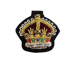 High Quality King's Crown Staff Sergeant Black Mess Dress Badge