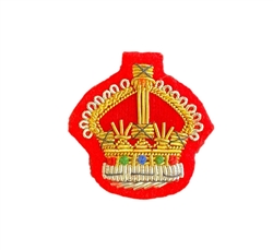 High Quality King's Crown Staff Sergeant Red Mess Dress Badge