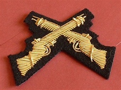 Mess Dress Crossed Rifles marksman Badge ( Skill at Arms Instructors Badge )