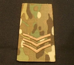 Multicam SGT Combat Rank Slides ( Sergeant Multi Terrain Pattern Rank Slide )