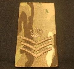 Multicam C/SGT Combat Rank Slides ( Sergeant Multi Terrain Pattern Rank Slide )