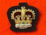 Number One Dress Staff Sergeant / Colour Sergeant Crown ( Black S/SGT C/SGT No 1 Dress Crown Rank Badge )