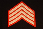 Number 1 Dress Silver Chevrons 4 Bar Drum Major Stripes