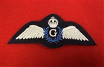 High Quality RAF New King's Crown Glider Pilot Wings Hook & Loop Option