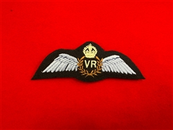 High Quality RAF VR King's Crown No 1 Dress Reserve Pilot Wings Hook and Loop Option.