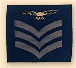 Pair of RAF Blue Sergeant Aircrew Rank Slides ( RAF SGT Aircrew )