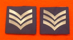 Official RAF Sergeant Shoulder Slides x 2 ( RAF SGT Blue Shoulder Slides )