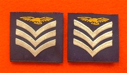 Official RAF Sergeant  Aircrew Shoulder Slides x 2 ( RAF Sergeant Aircrew Blue Shoulder Slides )