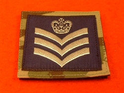 Royal Air Force Flight Sergeant MTP UBAC'S Patch Velcro Backed ( RAF FS Multicam UBAC'S Multi Terrane Pattern Rank Badge )