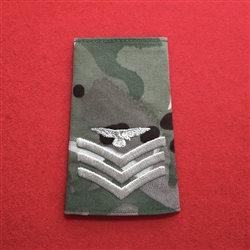 High Quality Royal Air Force RAF Sergeant Aircrew Multicam Rank Slide MTP Rank Slide