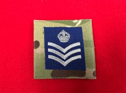 Royal Air Force King's Crown Flight Sergeant UBACS MTP Hook & Loop Patch