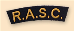 Re-Enactors Royal Army Service Corps Shoulder Title ( Reenactors RASC Badges )